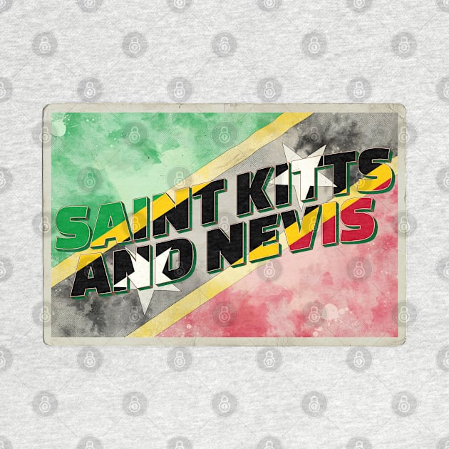 Saint Kitts and Nevis Vintage style retro souvenir by DesignerPropo